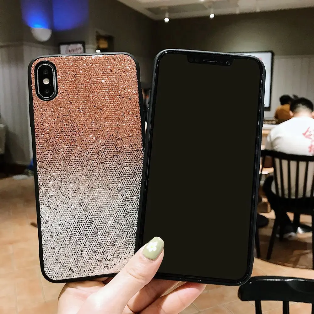 Kisscase украшение градиентный телефонный чехол для iPhone XR X XS MAX 8 7 Plus Роскошные