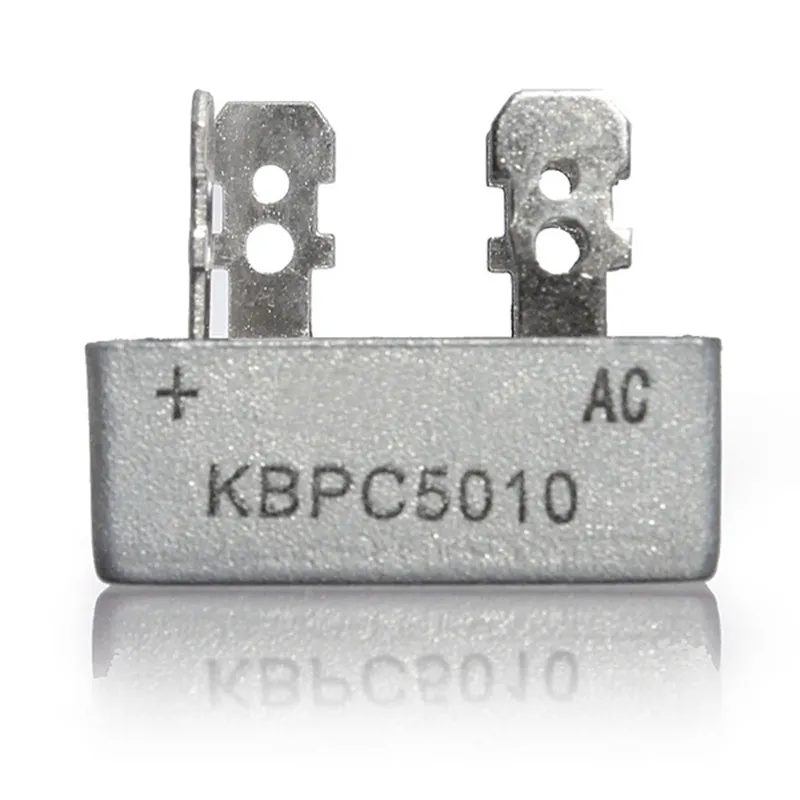 Лидер продаж KBPC5010 Мостовой выпрямитель 1000 Вольт 50 Ампер 50 А Металлический Чехол 1000 В диодный мост 4 контакта максимальный отвод тепла