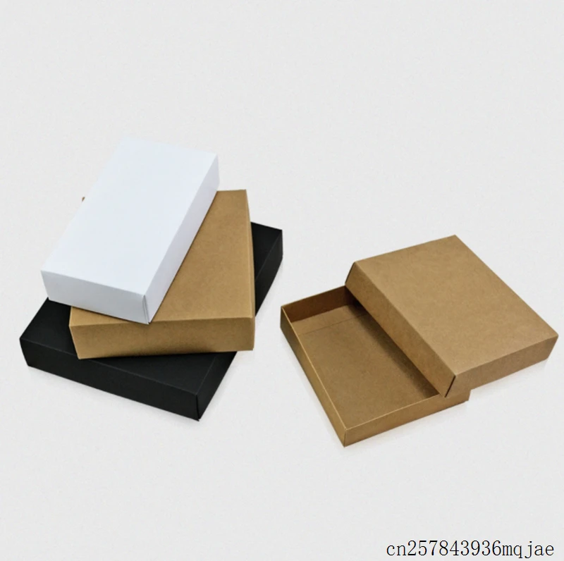 100 шт. подарочные коробки из крафт бумаги картонные бумажные с крышками мыло