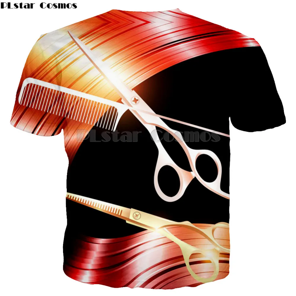 

Plus Size New summer fashion Classic Barber graph 3D Printed men/women funny T Shirts Short Sleeve Hip hop casual Streetwear top