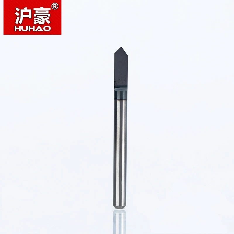 HUHAO 1pc 3.175mm Titanium Coating Engraving Bits 3A Top quality Carving Cutter Flat Bottom CNC router bits for wood end mill |