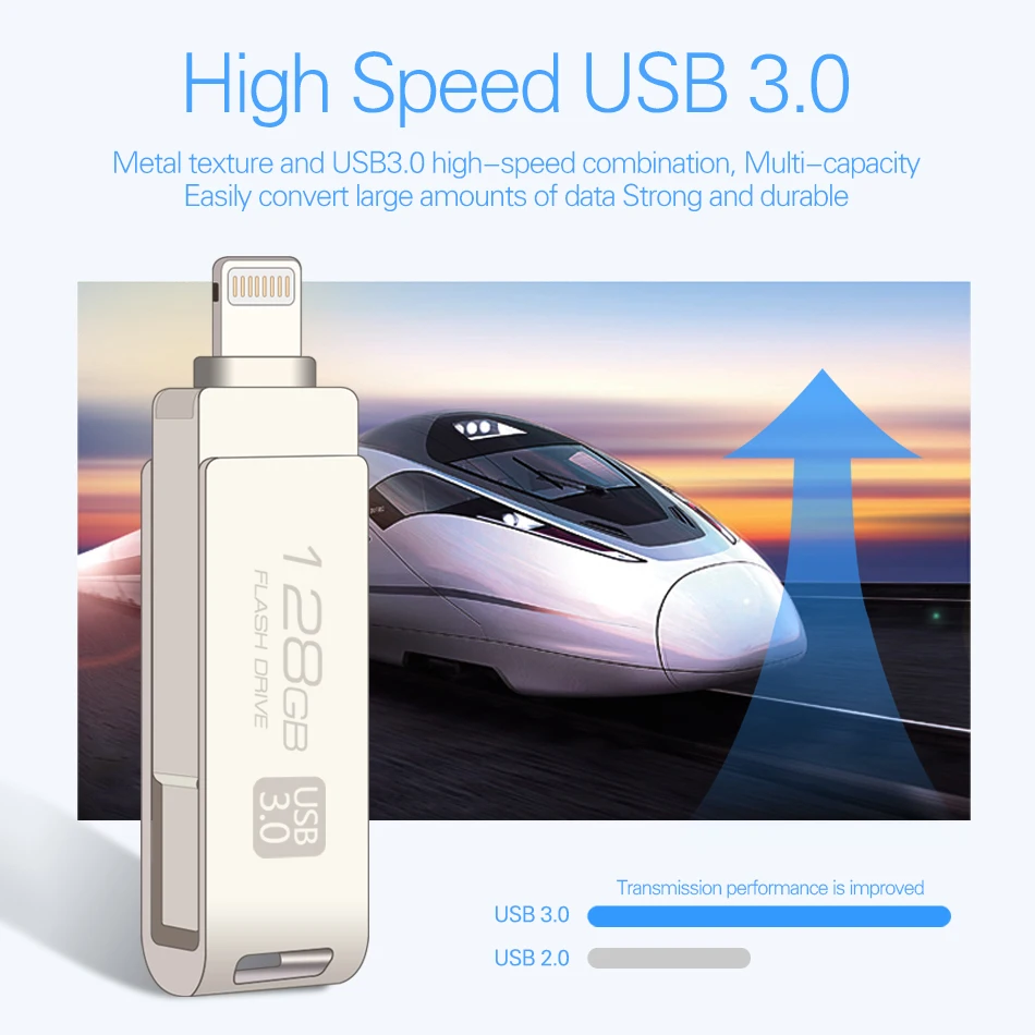 DataRunner OTG USB флеш накопитель 128 ГБ флешка 3 0 8 16 32 64 Флешка для iPhone/iPad/PC|USB