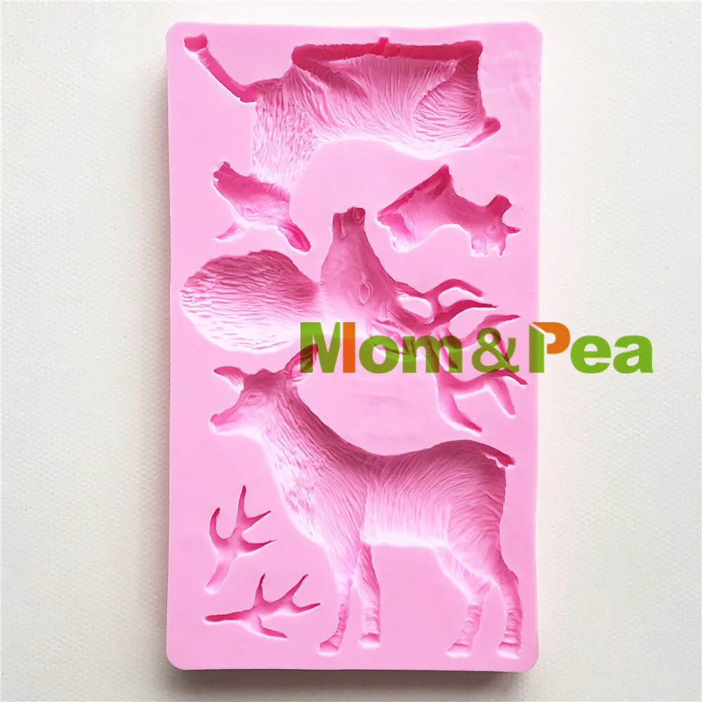 

Mom&Pea MPA1756 Deer Shaped Silicone Mold Cake Decoration Fondant Cake 3D Mold Food Grade