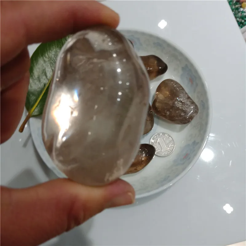 200g Natural smoky quartz gravel stone fish tank flower pot decoration magnet 3-5cm | Дом и сад