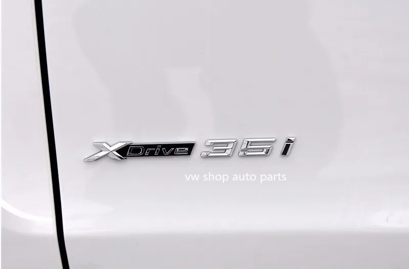 Бесплатная доставка 2 шт. автомобиль эмблемы OEM качество 'XDRIVE 35i' для BMW X1 X3 X4 X5 X6