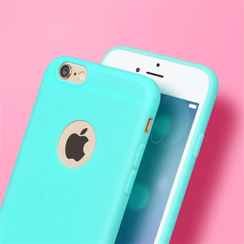 Матовый чехол карамельного цвета для iPhone 6S 7, мягкий резиновый чехол из ТПУ для iPhone 6, 6 S, 7 Plus, 5, 5S, SE, мягкий силиконовый чехол Capas
