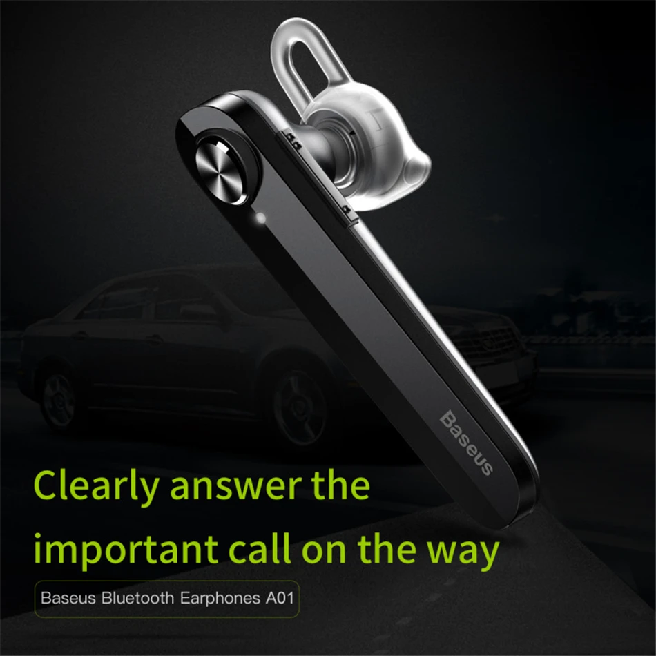 Baseus A01, Bluetooth наушники, беспроводные наушники с ушным крюком, гарнитура, V4.1, Bluetooth, автомобильные наушники, гарнитура для системы iP Android
