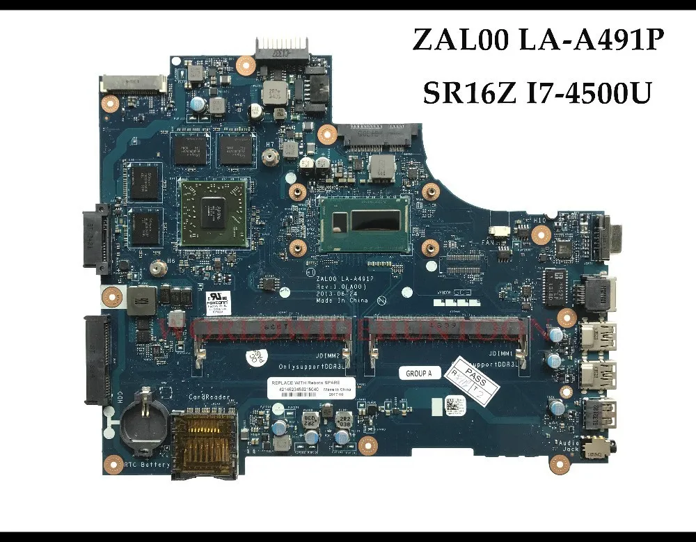 Высокое качество LA A491P для Dell Latitude 3540 материнская плата ноутбука ZAL00 SR16Z I7 4500U DDR3L