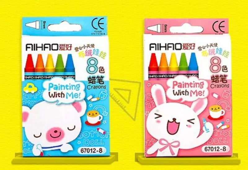 8 pcs color random 8/12/24 Цвета Творческий мультфильм нетоксичный восковой карандаш масляная живопись палку для детей школьного возраста, пастельные карандаши для рисования подарочные канцелярские товары - Цвет: 8 pcs color random