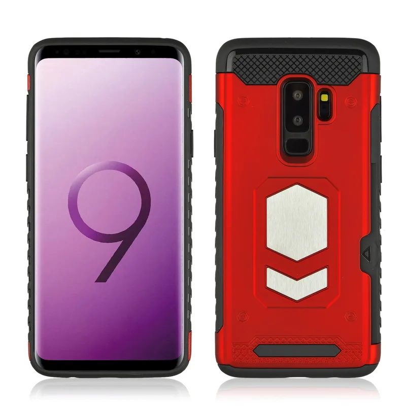 Бронированный чехол для Galaxy S7 S8 S9 S10 Plus Магнитный автомобильный чехол для телефона для samsung Note 8 9 TPU PC слот для карт гибридный Чехол