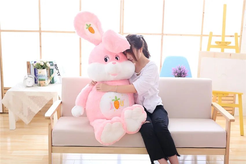 Lucky Rabbit 150 см морковка, Кролик плюшевая игрушка набивная Мягкая Кукла Игрушки для маленьких детей игрушки для животных День рождения Рождественский подарок для детей