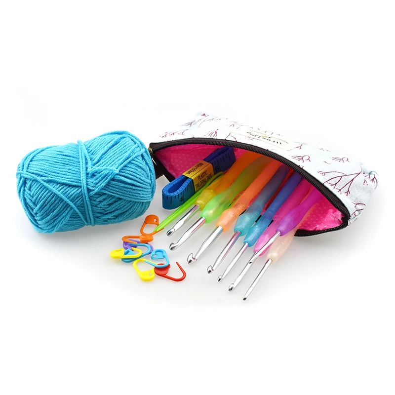 26 шт./компл. набор крючков для вязания крючком пряжа крючки лента измерительные