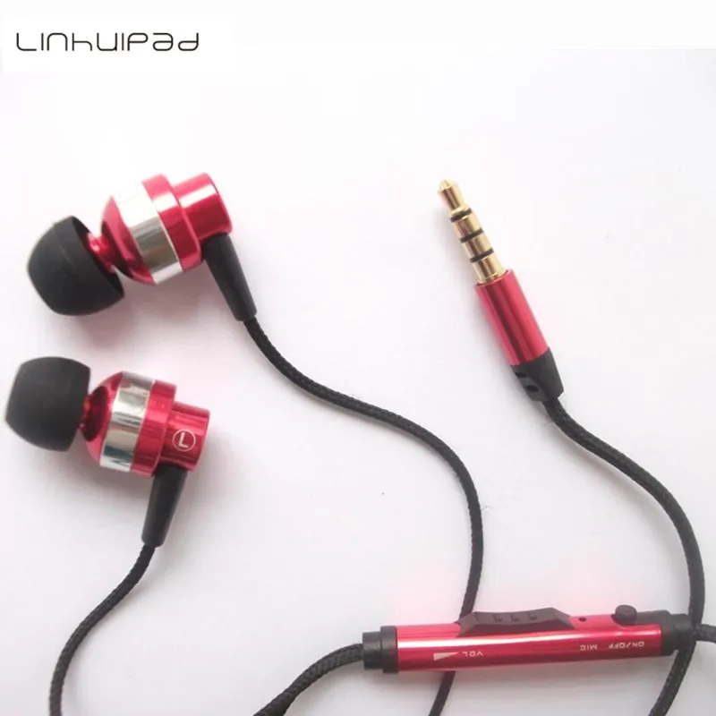 Linhuipad 3 5 мм мобильный телефон наушники вкладыши с микрофоном и регулировкой