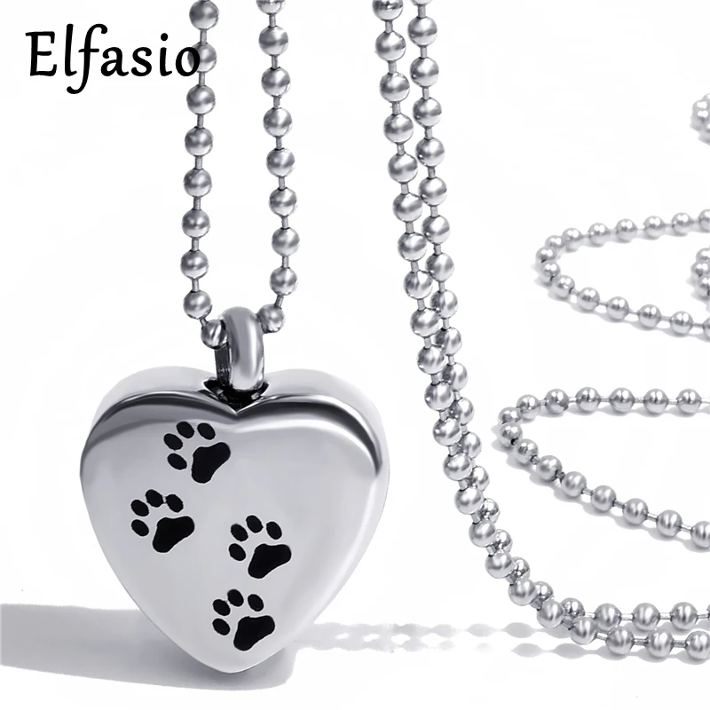 Женский кулон из нержавеющей стали собачья лапа ПЭТ лазерный сердце памятный