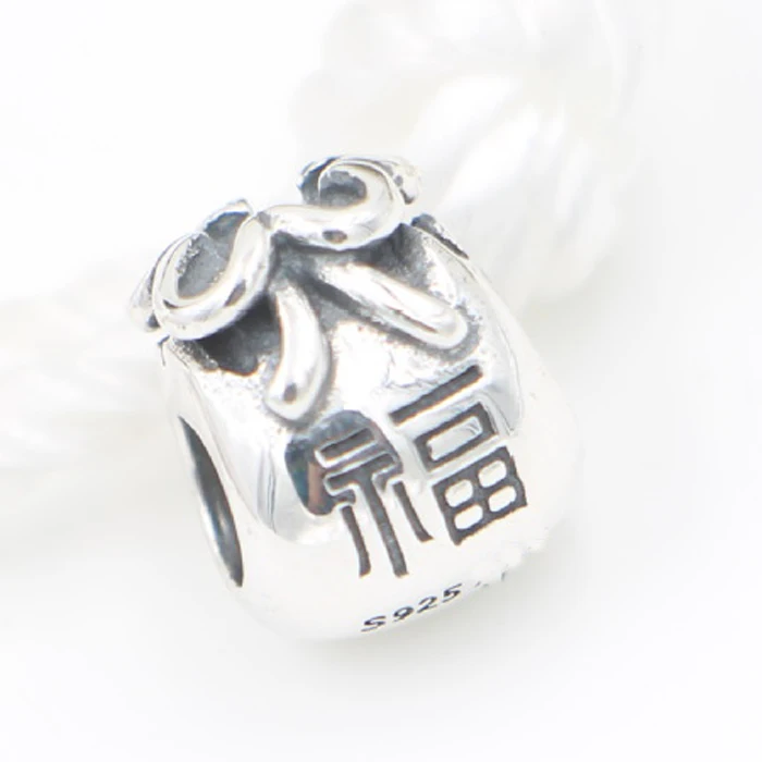 Повезло Деньги сумки Шарм Бусы Аутентичные Стерлингового Серебра 925 Подходит