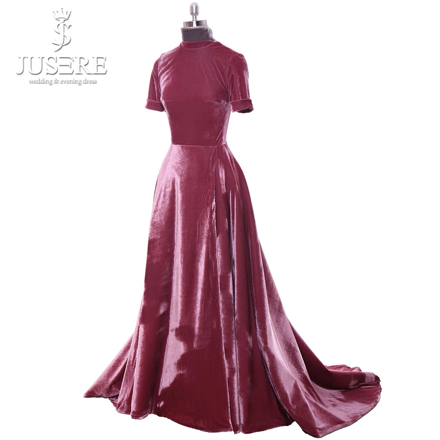 Женское бархатное длинное вечернее платье элегантное красное ТРАПЕЦИЕВИДНОЕ