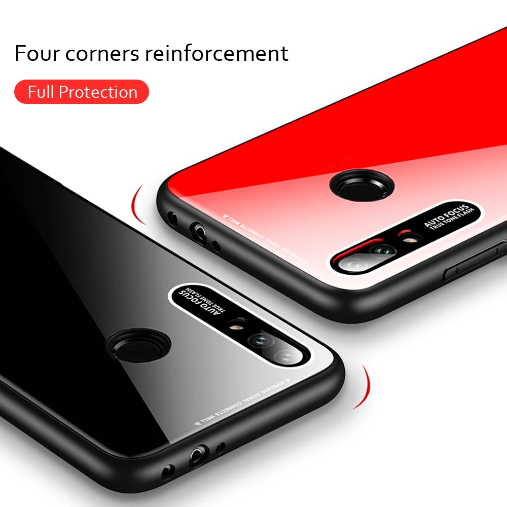 Чехол для Xiaomi Redmi Note 7 стеклянная задняя Жесткая Крышка Pro мягкий бампер Mi8 Mi9 SE