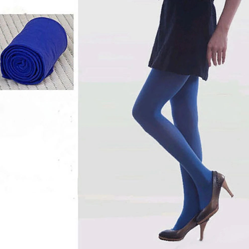 Royal Blue 120D красочные женские зимние теплые толстые колготки Колготки чулочно-носочные изделия Чулки - Цвет: Royal Blue