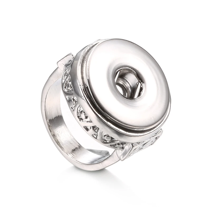 3 Styles 18MM Snap Jewelry Rings Adjustable Vintage Metal Flower 18mm Buttons 4 Sizes | Украшения и аксессуары
