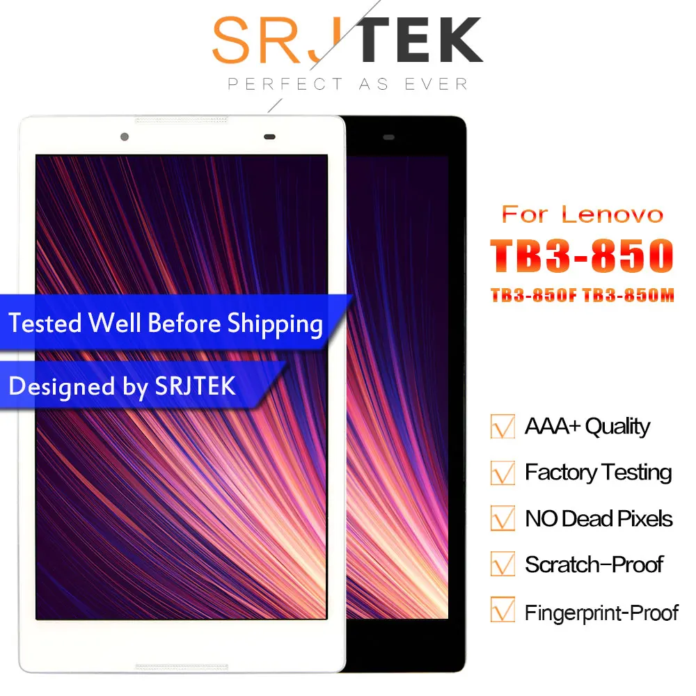 

Srjtek для Lenovo TB3-850F tb3-850 TB3-850M планшетный ПК сенсорный экран дигитайзер + ЖК-дисплей в сборе