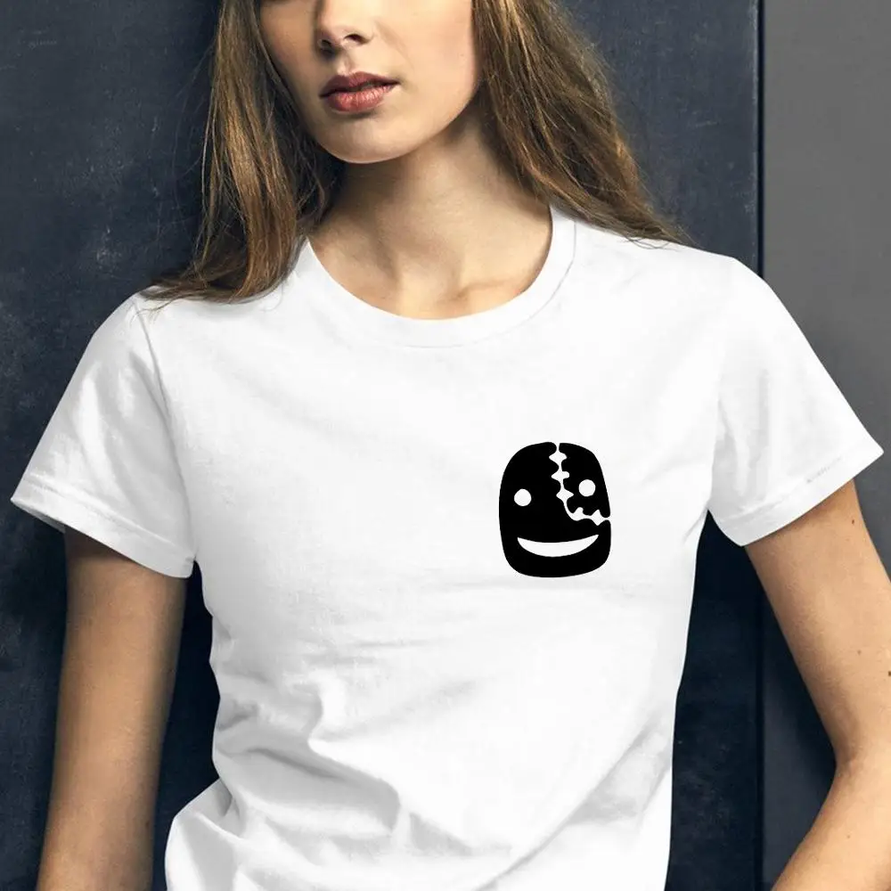 Halloween skulls ghost bones spiders flying bat print cotton T shirt for woman Graphic Tees summer tops Hipster Tumblr drop ship
