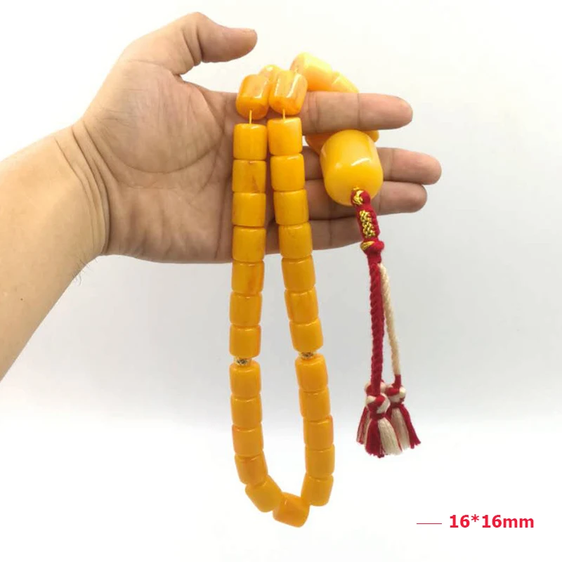 Большие размеры Tasbih 33 66 99 бусины из смолы Ambers цвет хлопок кисточки Высокое