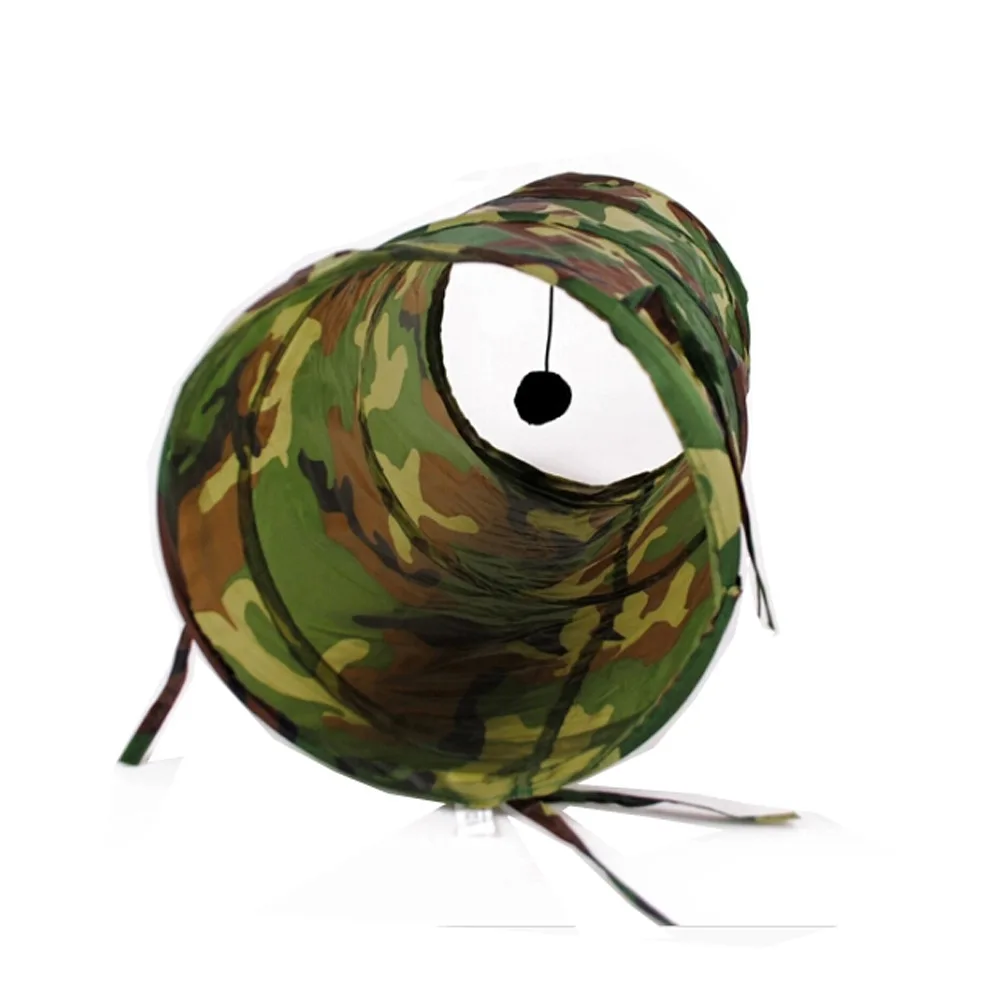 Камуфляжный туннель для кошек крутящийся котенок игрушка с мячом забавная