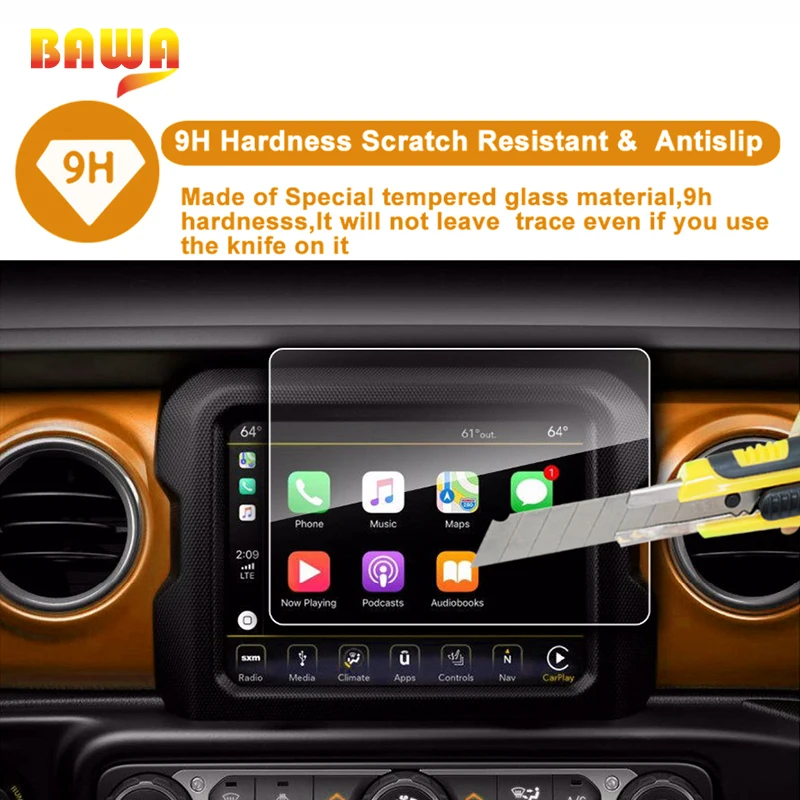 Защитная пленка BAWA для GPS навигатора Jeep Wrangler JL 2018 аксессуары jl|Наклейки салона