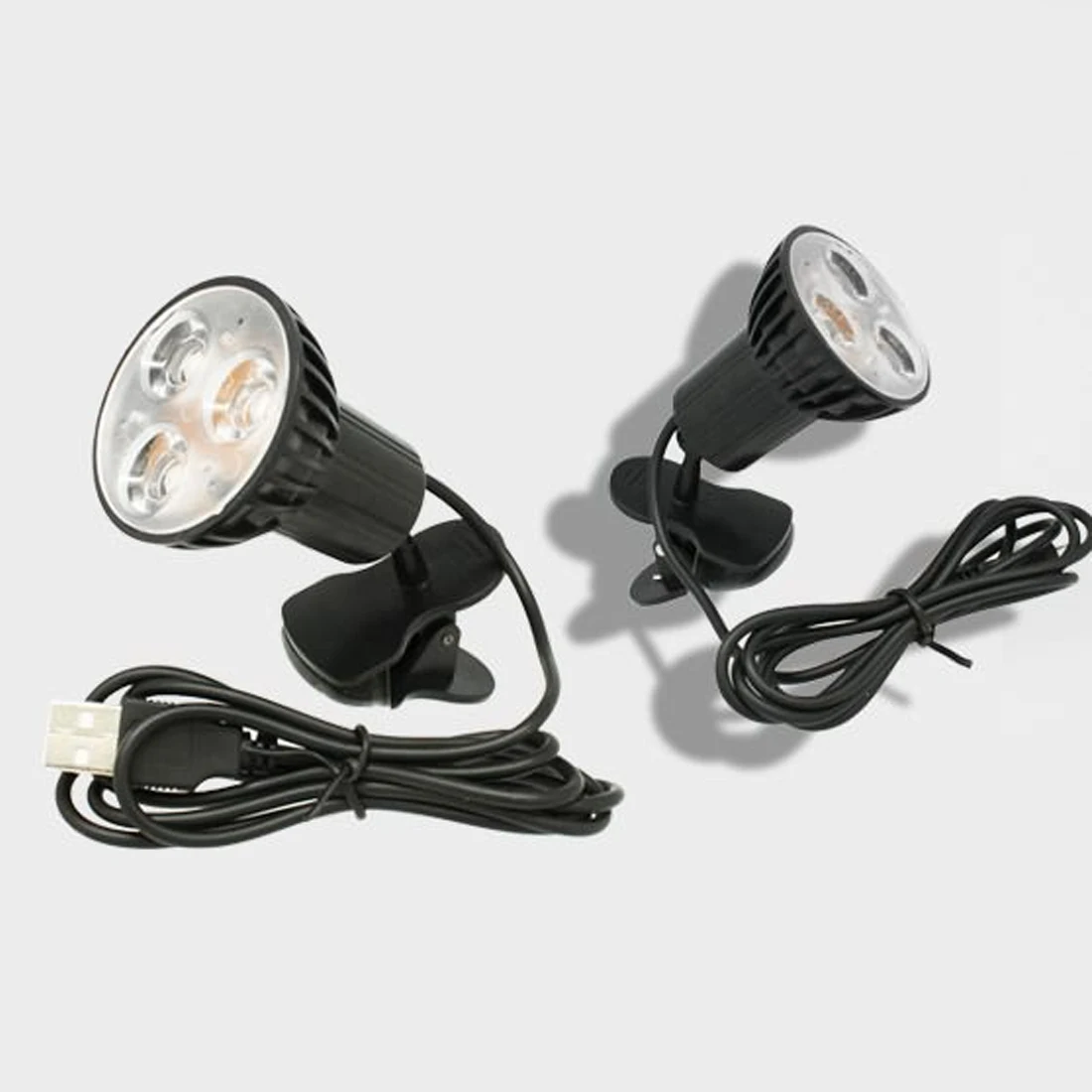

1pc Super Bright 3 LED Port Clip On Spot USB Light Lamp For Laptop PC Notebook Black
