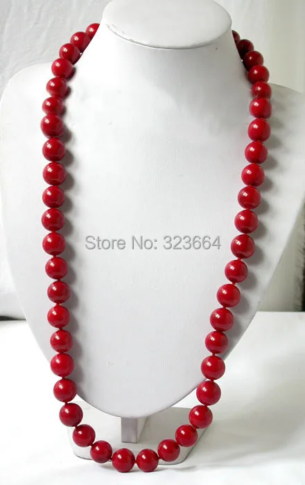 

biger 32" 15mm round red natural coral Necklace