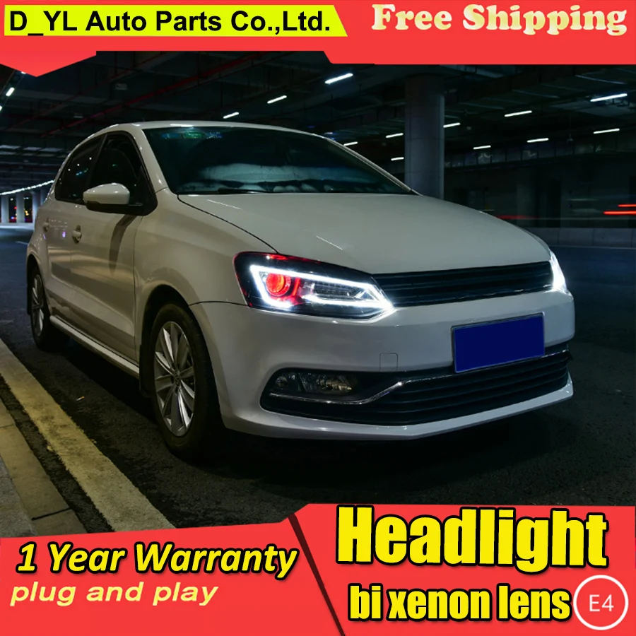 Стайлинг автомобиля для VW Polo фары 2009 2015 светодиодные передняя фара Светодиодные
