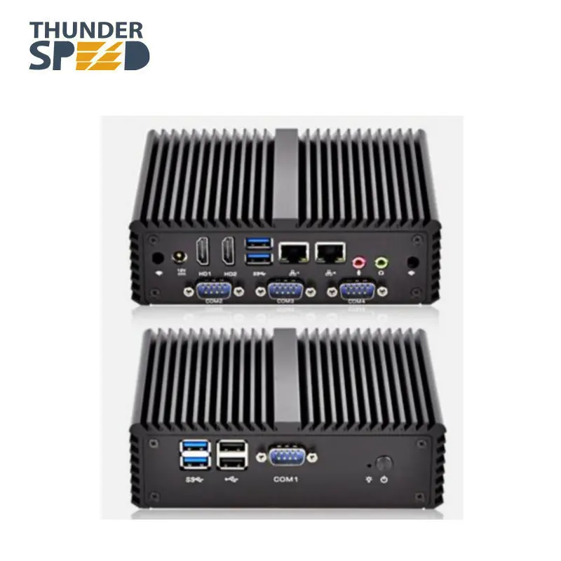 

Hot Sale Intel Core i3 Mini Computer Windows 10 Fanless 4*COM 2*LAN 2*HDMI 4*USB3.0 Mini PC i3 4010U 4005U i5 i7 Support Linux