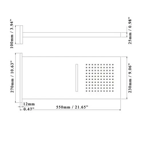 Роскошная двойная функция водопад & дождь падение над головой латунь хром