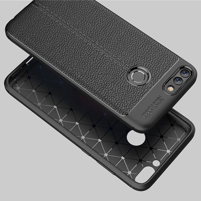 YUETUO кожаный узор ТПУ чехол на заднюю панель телефона для huawei p smart psmart enjoy 7s