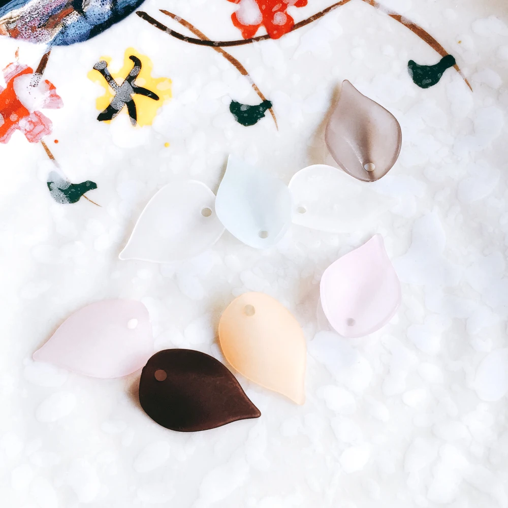 Plastic Petal Ear Drop Pendant Charms Earring Accessories Necklace Jewelry Diy Material 40pcs | Украшения и аксессуары