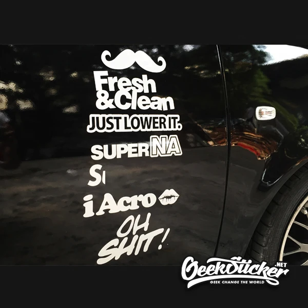 Hellaflush автомобильные наклейки s Аксессуары каракули Supreme Oh Shit Rotiform Illest Eat для автомобильного стайлинга светоотражающий виниловый стикер наклейка Exter