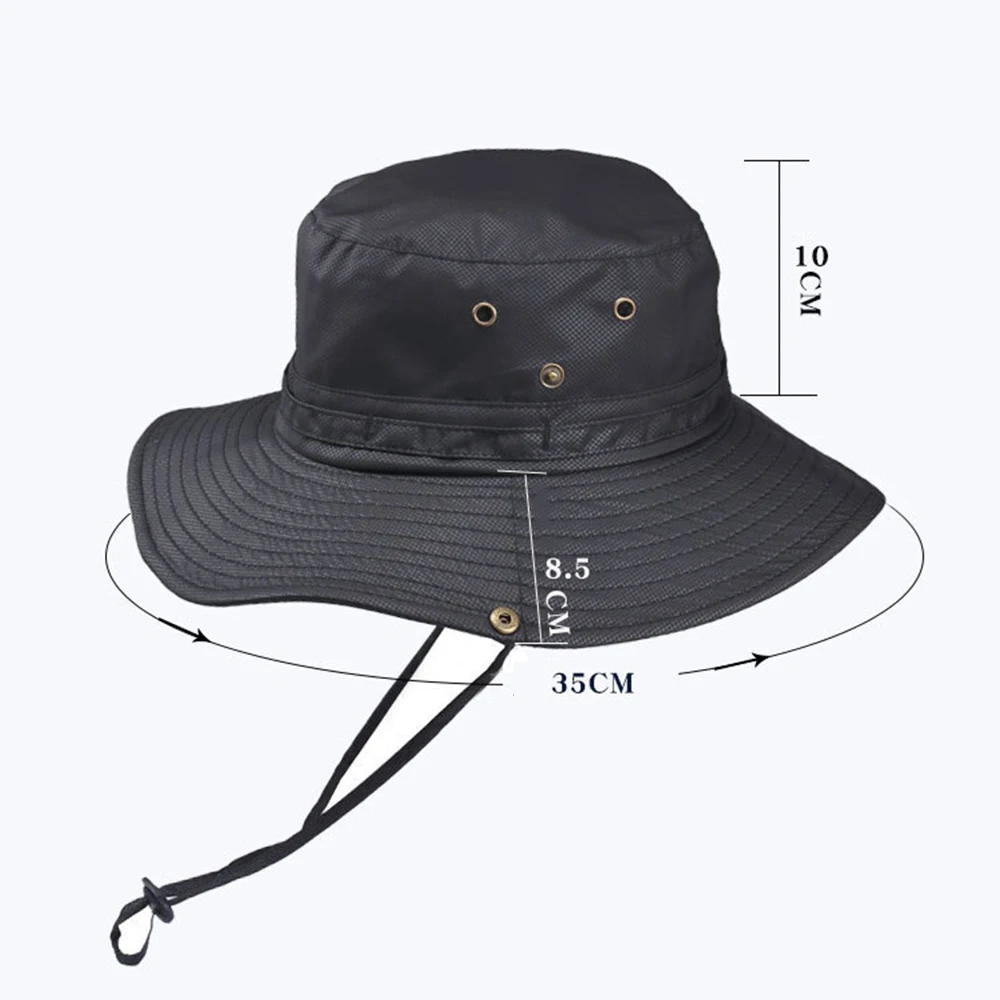 

KLV Men's Outdoor Boonie Hunting Fishing Cap Wide Brim Military Sun Hat Women Hiking Travel Breathable Sunscreen Sun Hat Visor