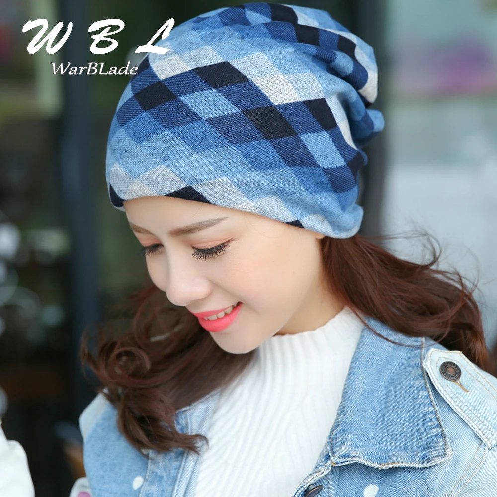 

Новинка, повседневная женская зимняя шапка унисекс для взрослых, теплые шапки, шапочки в стиле хип-хоп с геометрическим рисунком, модные жен...