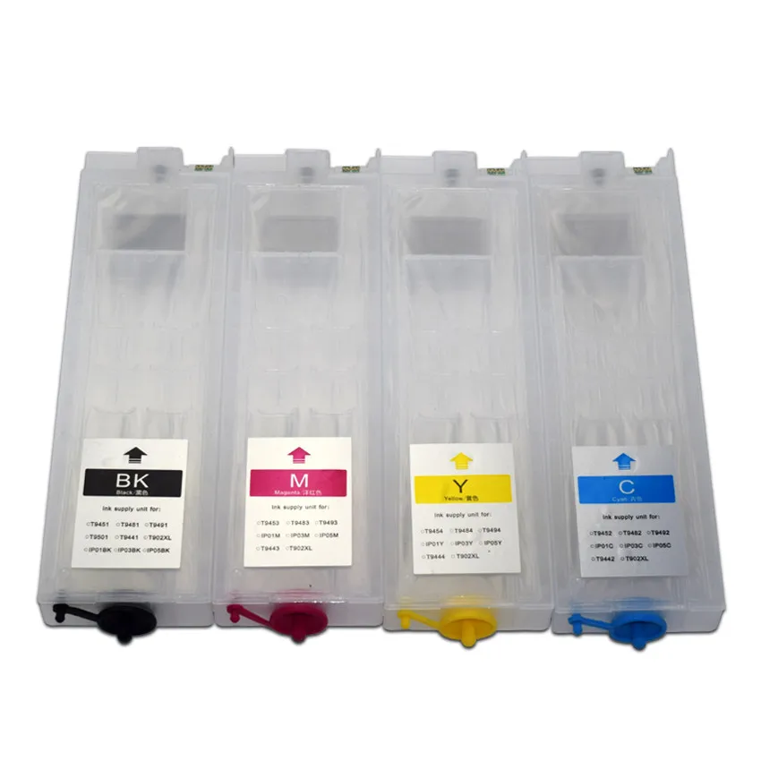 

T949 T9491 T9492 T9493 T9494 Refillable Ink Cartridge with Chip for Epson Workforce Pro WF-C5290a WF-C5790a Printer