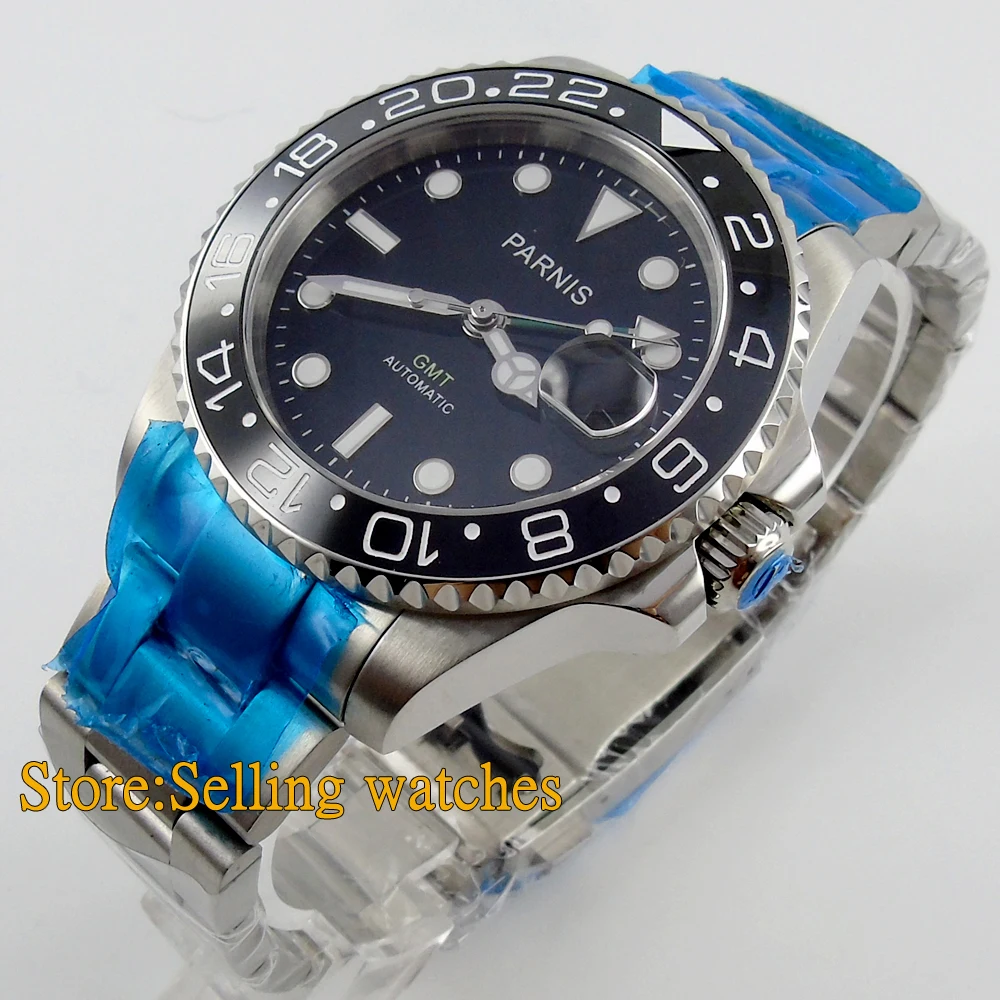 Мужские автоматические часы Parnis 40 мм GMT SEA Style|watch style|watch automatic menwatch men |