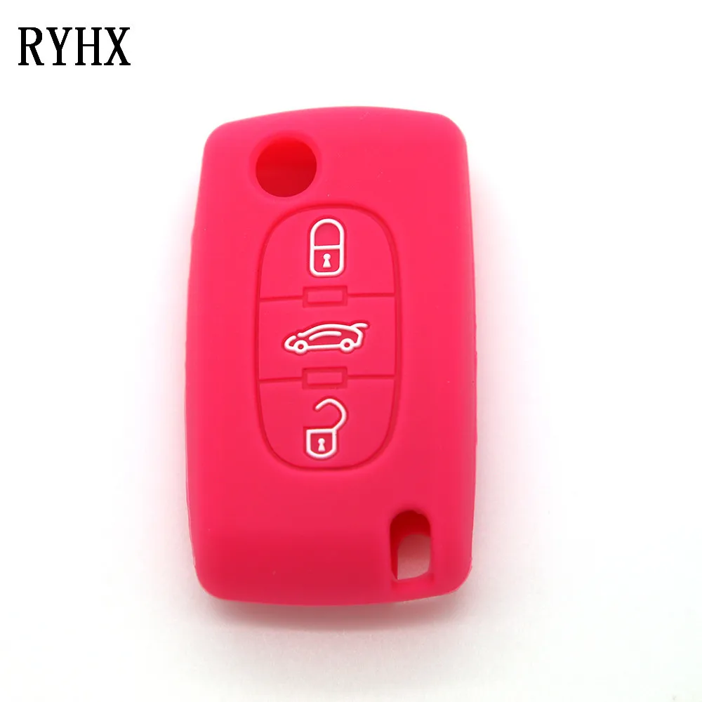 Силиконовый чехол футляр для телефона брелок Citroen C4 aircorss C5 C3 C1 C2 C4L C6 C8 Xsara picasso 3