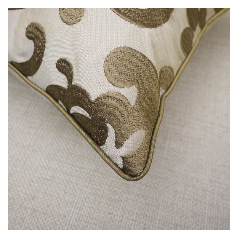 Европейская шелковая наволочка с цветочной вышивкой для дивана декоративные