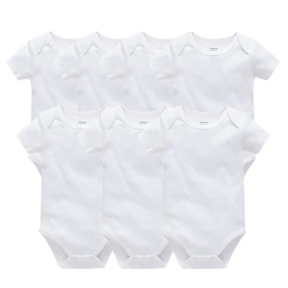 7PCS Summer Baby Bodysuit for Girls Boys Short Sleeve Cotton Infant Jumpsuit 0-24M Infantil Bebe Clothes Unisex Toddler | Мать и ребенок