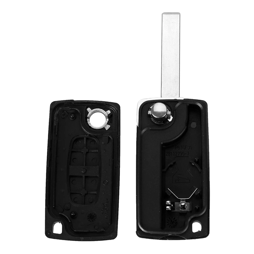 DANDKEY HU83 CE536 2B флип ключ чехол в виде ракушки для Peugeot 107 207 307 307S 308 407 607 Citroen C2 C3 C4 C5 C6 C8
