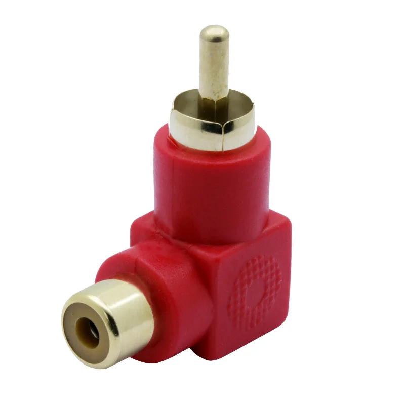 2 шт./1 пара RCA разъем позолоченный штекер правый угол на гнездо налокотник