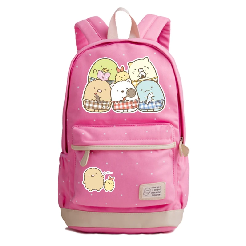 Kawaii sumikkourashi холщовые школьные сумки милые женские розовые рюкзаки Mochila Feminina девочки походный рюкзак для ноутбука рюкзак