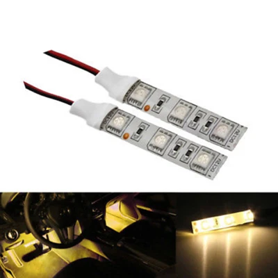 Тёплый белый 2 шт. 1,9" 5 см 3 SMD светодиодный светильник 12 в автомобильный стерео бардачок под прибором devil demon eyes светодиодный модуль с полосками головной светильник s - Испускаемый цвет: Тёплый белый