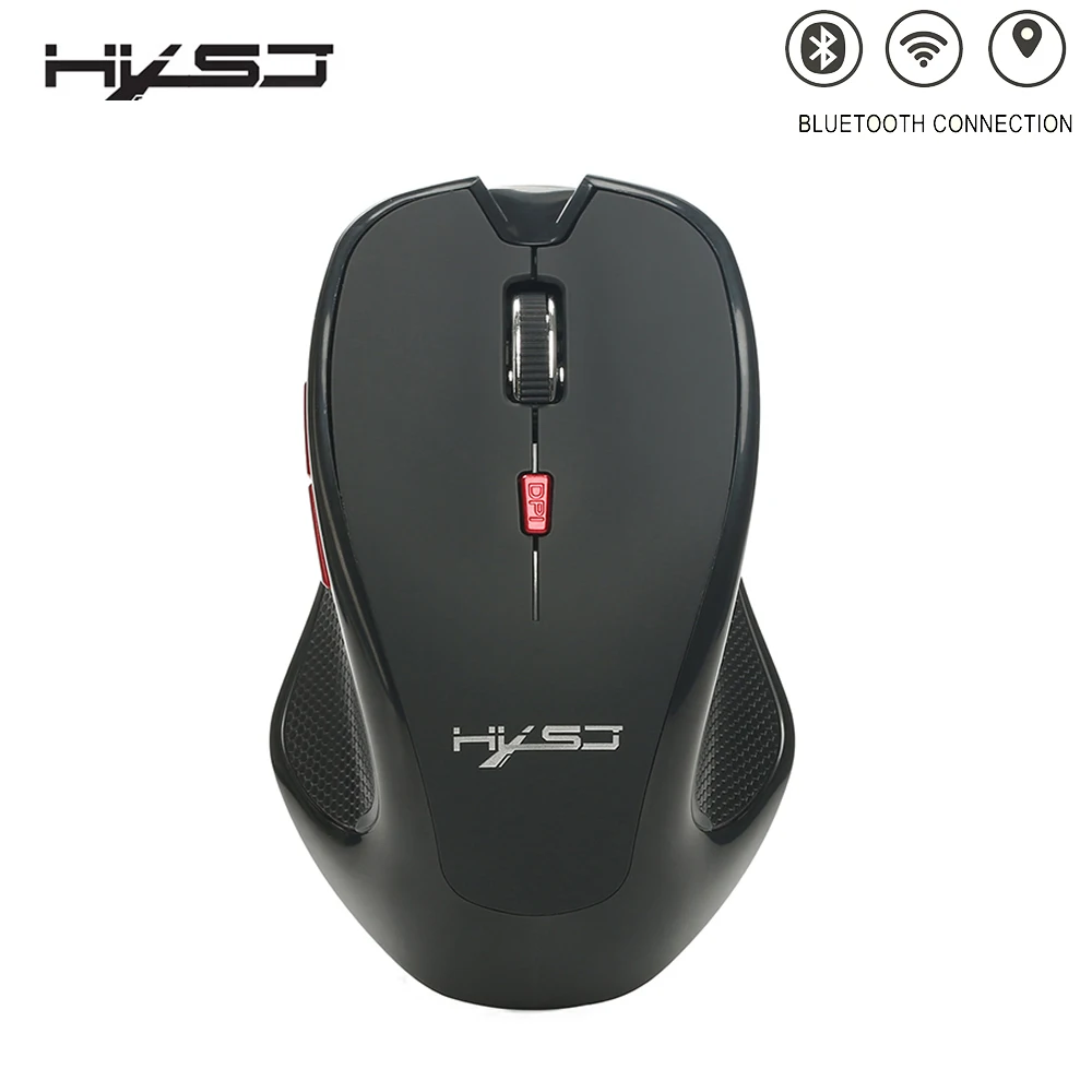 HXSJ T21 Bluetooth беспроводная мышь 4 регулируемые DPI 800/1200/1600/2400 портативная Эргономика