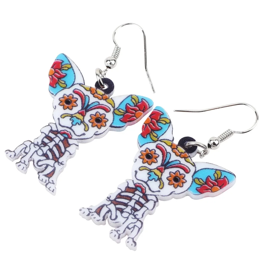 Bonsny акриловые украшения для Хэллоуина цветочный скелет большой длинный