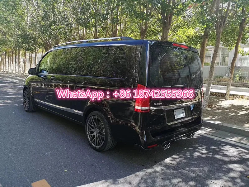 V класс w447 B стиль обвес для w447 V250 V260 с передний спойлер светодиодные дневные ходовые огни Задний диффузор и глушитель наконечники